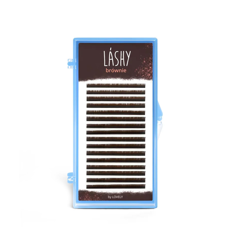 

Ресницы темно-коричневые LASHY Brownie - 16 линий D 0.10 10mm, Коричневый