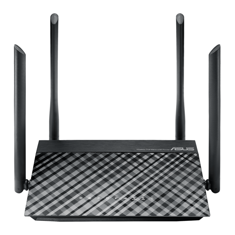 Wi-Fi роутер ASUS RT-AC1200 черный (90IG0550-BM3400)