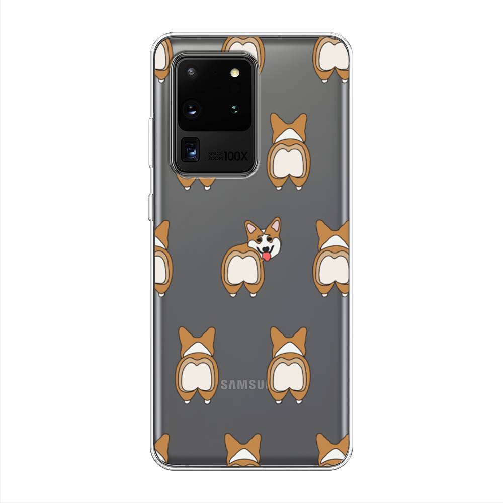 

Чехол Awog на Samsung Galaxy S20 Ultra "Милый корги фон", Разноцветный, 29450-2