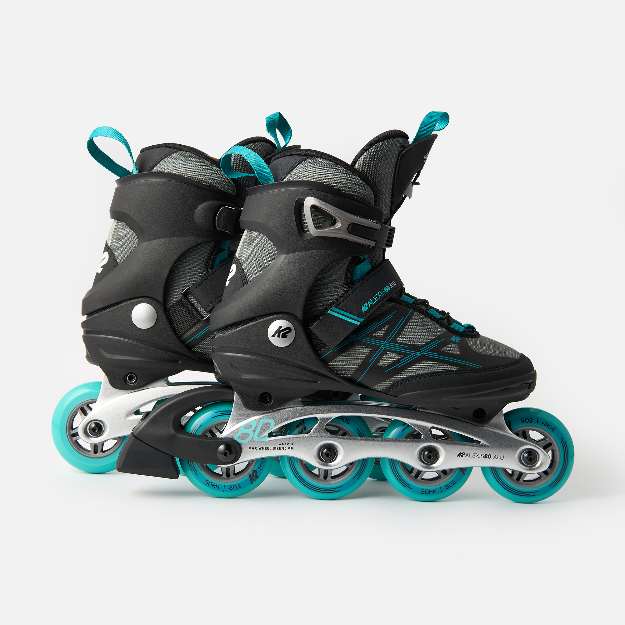 

Коньки роликовые K2 Skates Alexis 80 ALU 30G0417.1.1.060, женские, серый, лазурный, 6, 30G0417.1.1.090