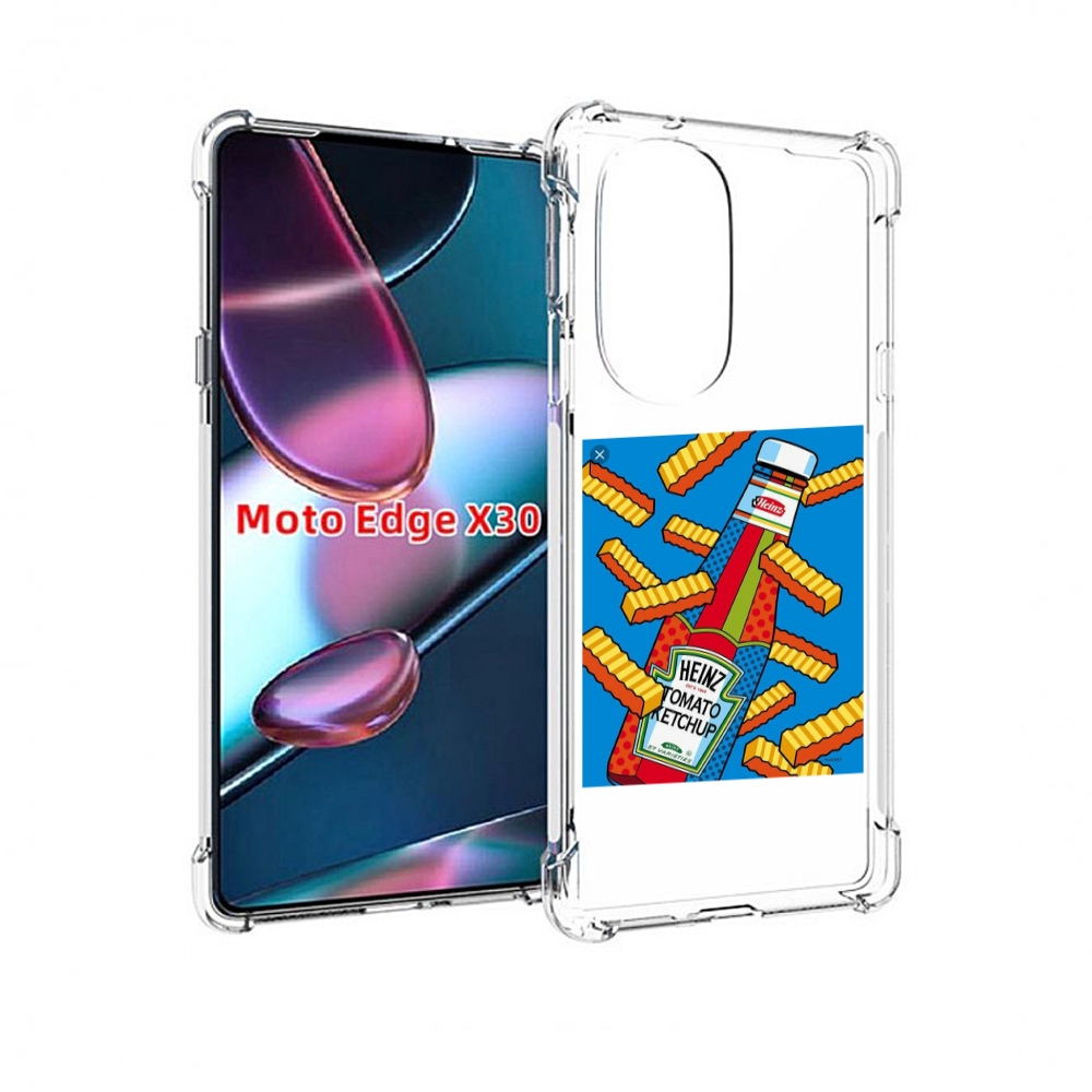 

Чехол MyPads картошка с соусом для Motorola Moto Edge X30, Прозрачный, Tocco