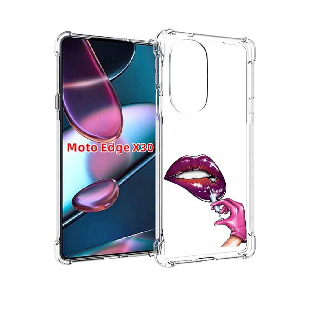 

Чехол MyPads качаем-губы для Motorola Moto Edge X30, Прозрачный, Tocco