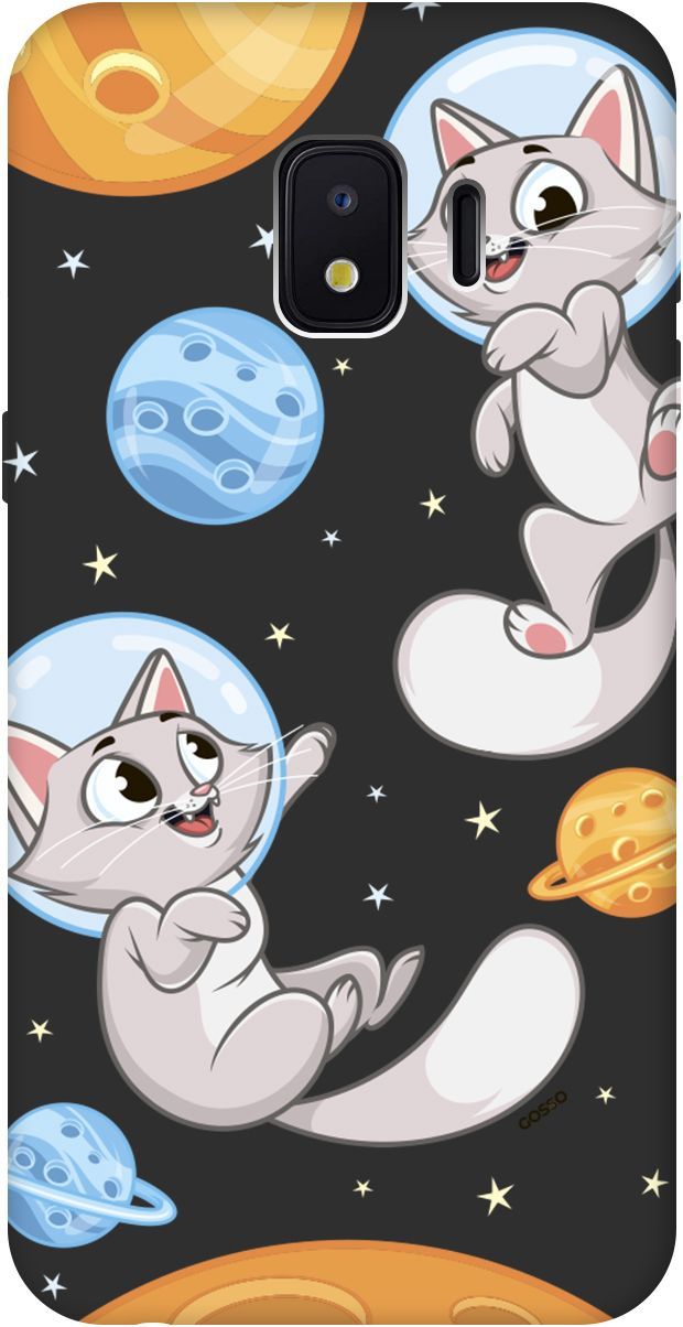 

Матовый чехол на Samsung Galaxy J2 Core с принтом "CosmoCats" черный, Черный;серый, 2536