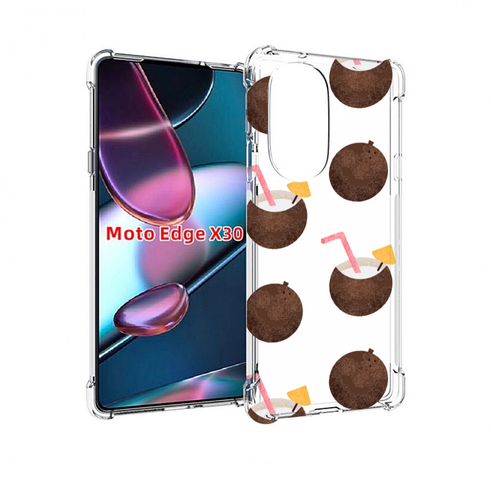 

Чехол MyPads кокосики для Motorola Moto Edge X30, Прозрачный, Tocco