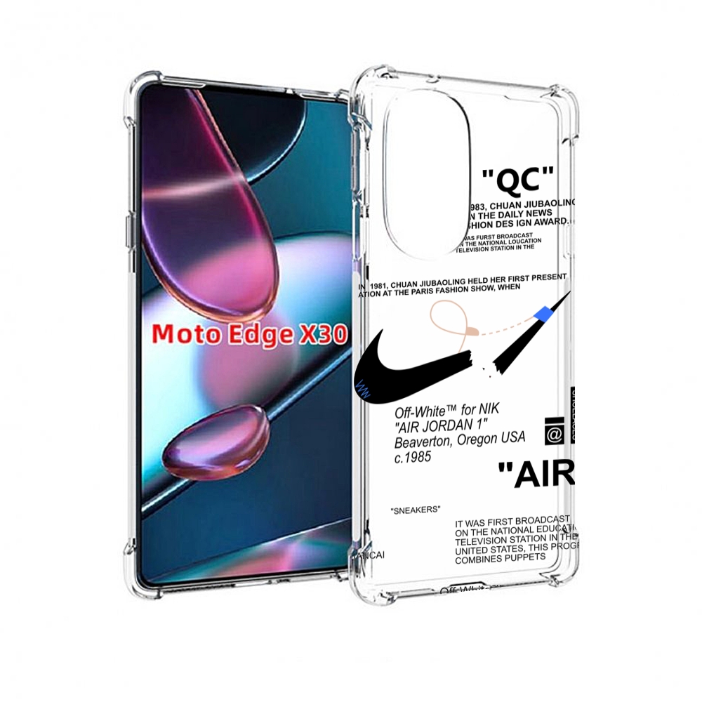 

Чехол MyPads коллаборация-найк для Motorola Moto Edge X30, Прозрачный, Tocco