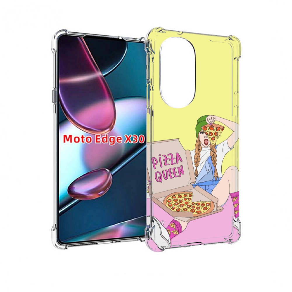 

Чехол MyPads королева-пиццы женский для Motorola Moto Edge X30, Прозрачный, Tocco