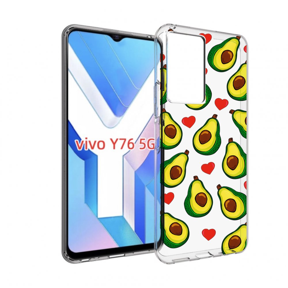 

Чехол MyPads миленькие-авокадо для Vivo Y76 5G, Прозрачный, Tocco