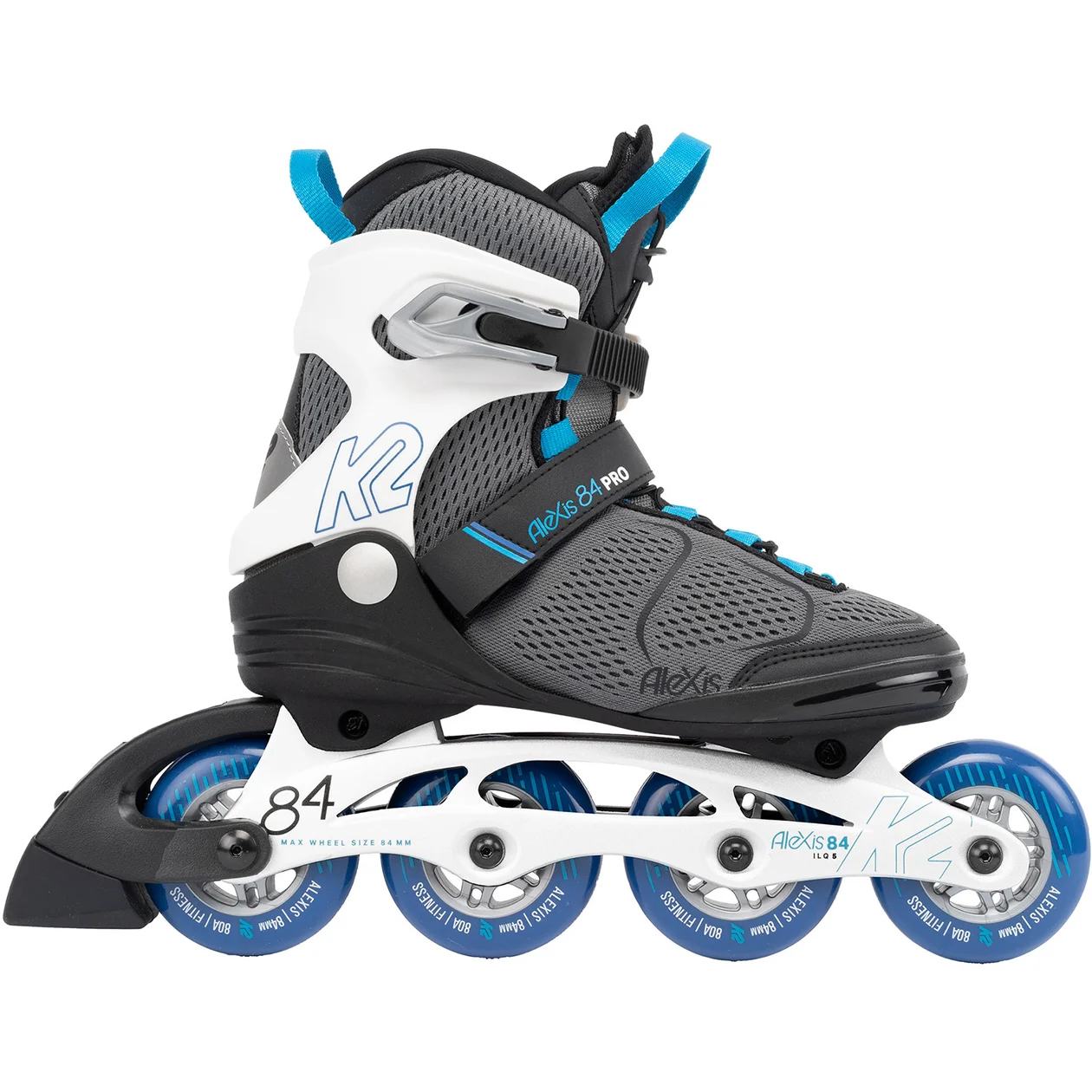 Коньки роликовые K2 Skates Alexis 84 PRO 30G0517.1.1.100, женские, серый, синий, 10