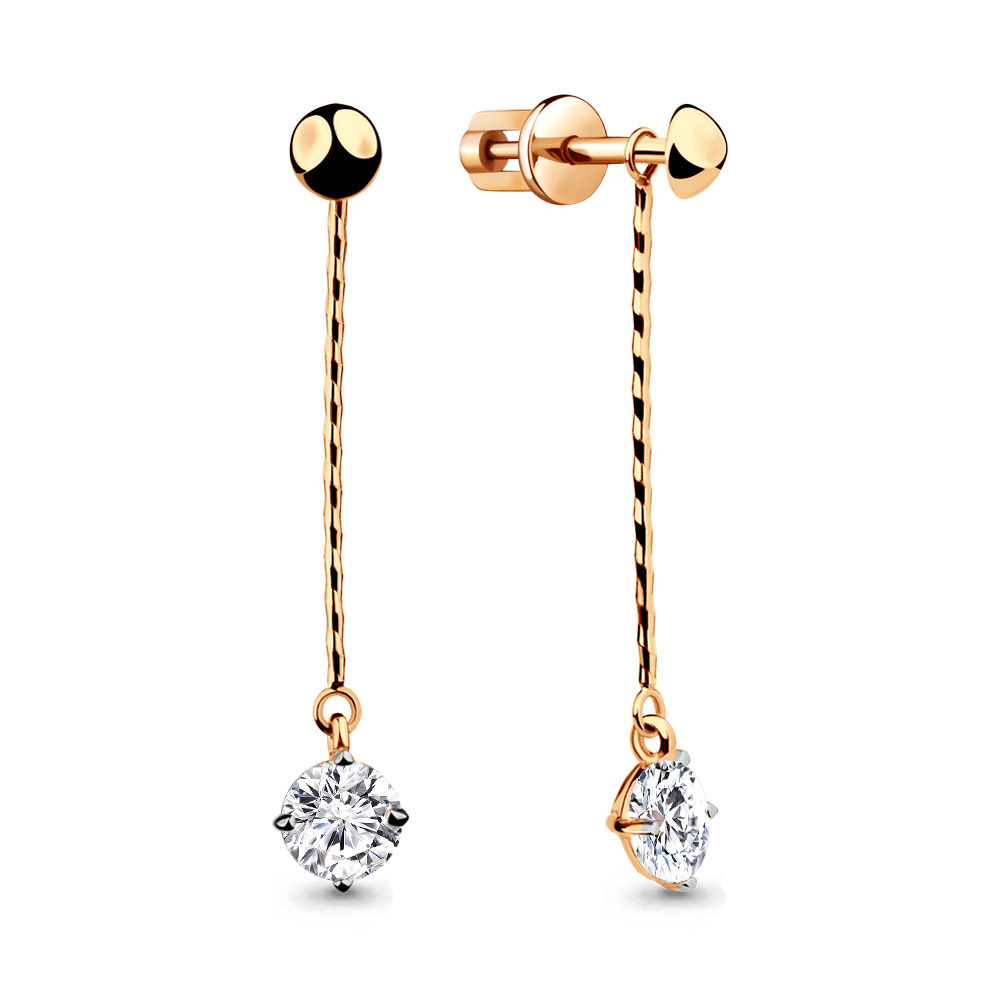 

Серьги из серебра с фианитом Aquamarine 46063_925_з, 46063_925_з