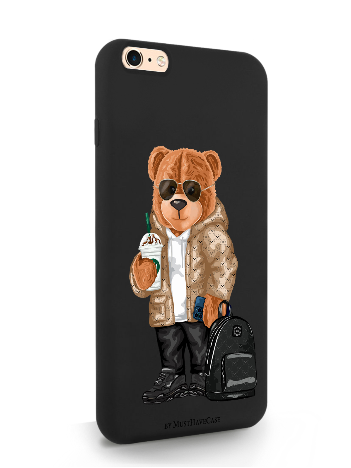 

Чехол MustHaveCase для iPhone 6/6s Plus Tony Style в очках, черный, Коричневый;черный;белый