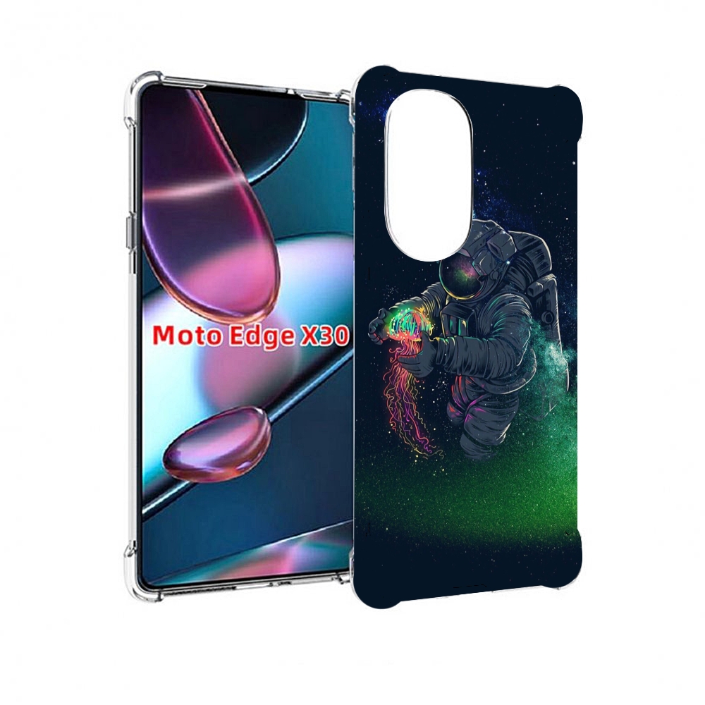

Чехол MyPads космонавт-с-оружием-арты для Motorola Moto Edge X30, Прозрачный, Tocco