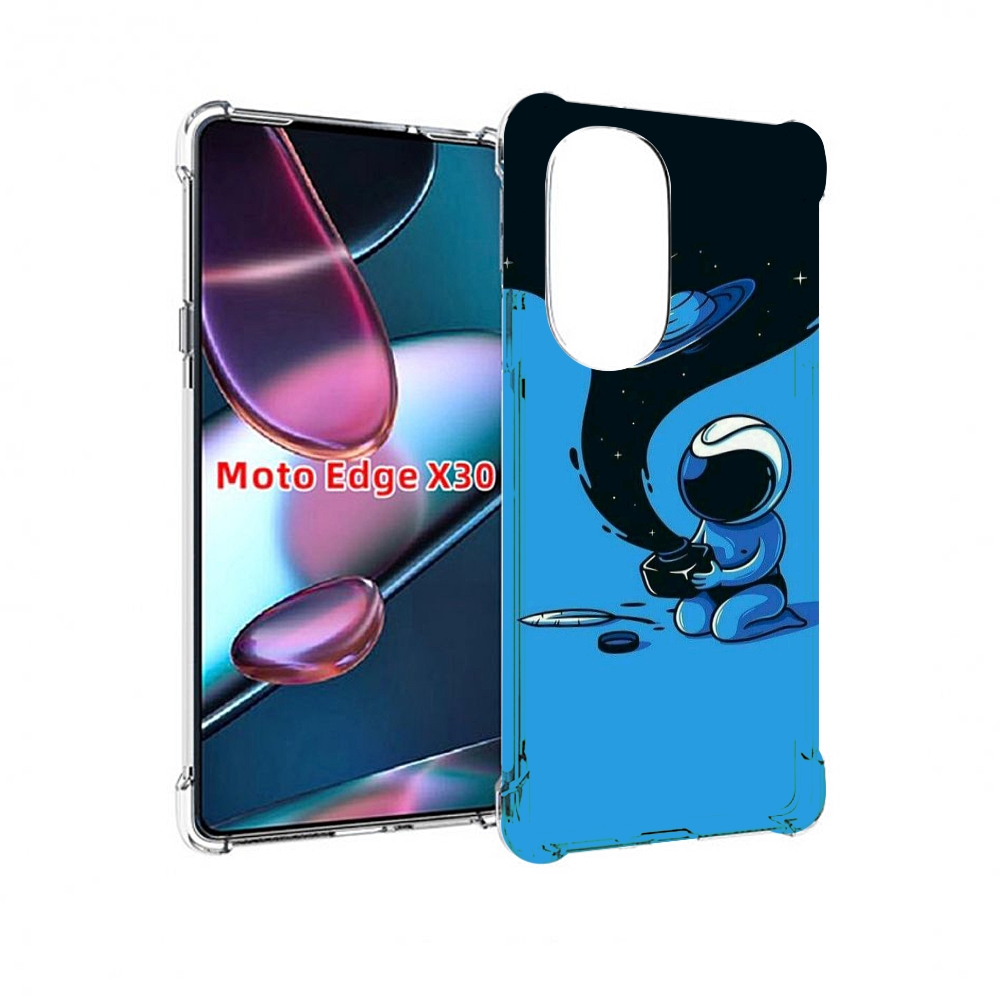 

Чехол MyPads космос из черной краски для Motorola Moto Edge X30, Прозрачный, Tocco