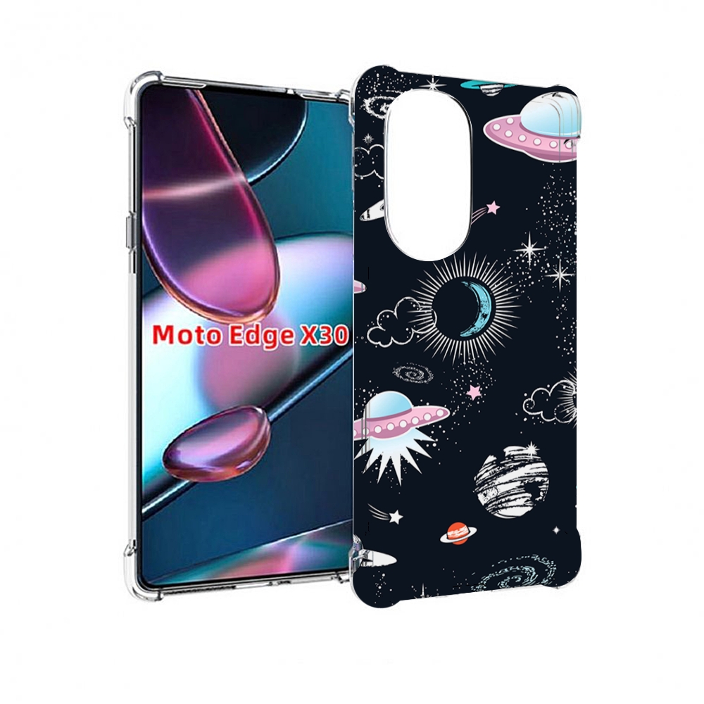 

Чехол MyPads космос-мини-картинки для Motorola Moto Edge X30, Прозрачный, Tocco