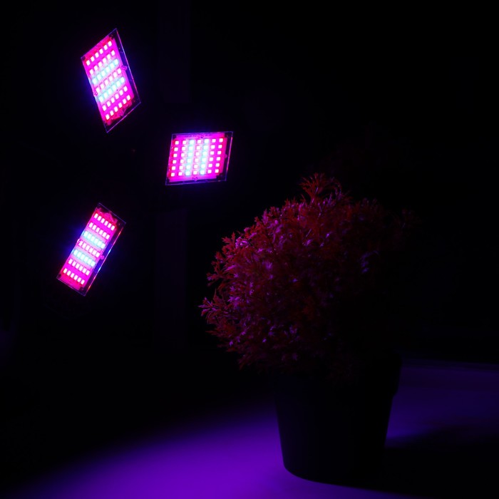 

Фитолампа светодиодная, Е27, 26 Вт, 126 Led, 265 В, складная, биколорная