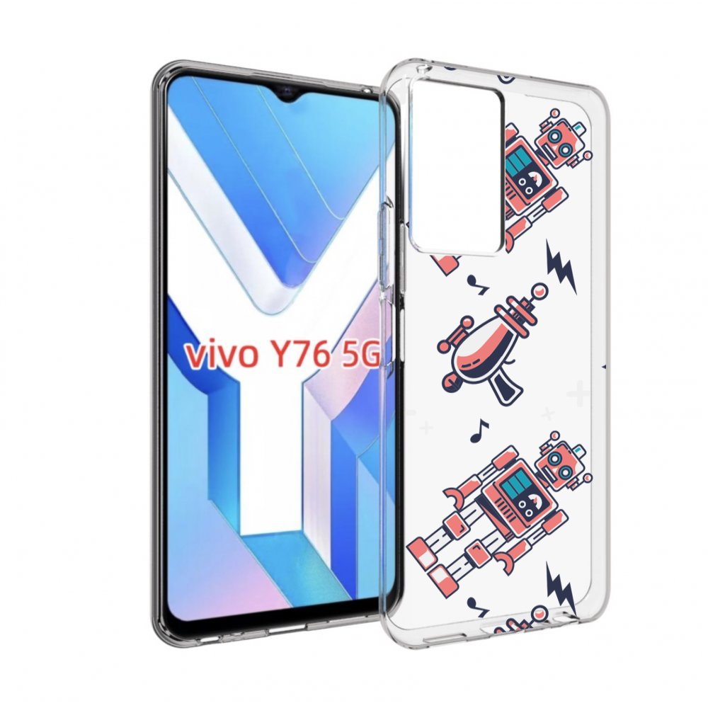 

Чехол MyPads мини-роботы для Vivo Y76 5G, Прозрачный, Tocco