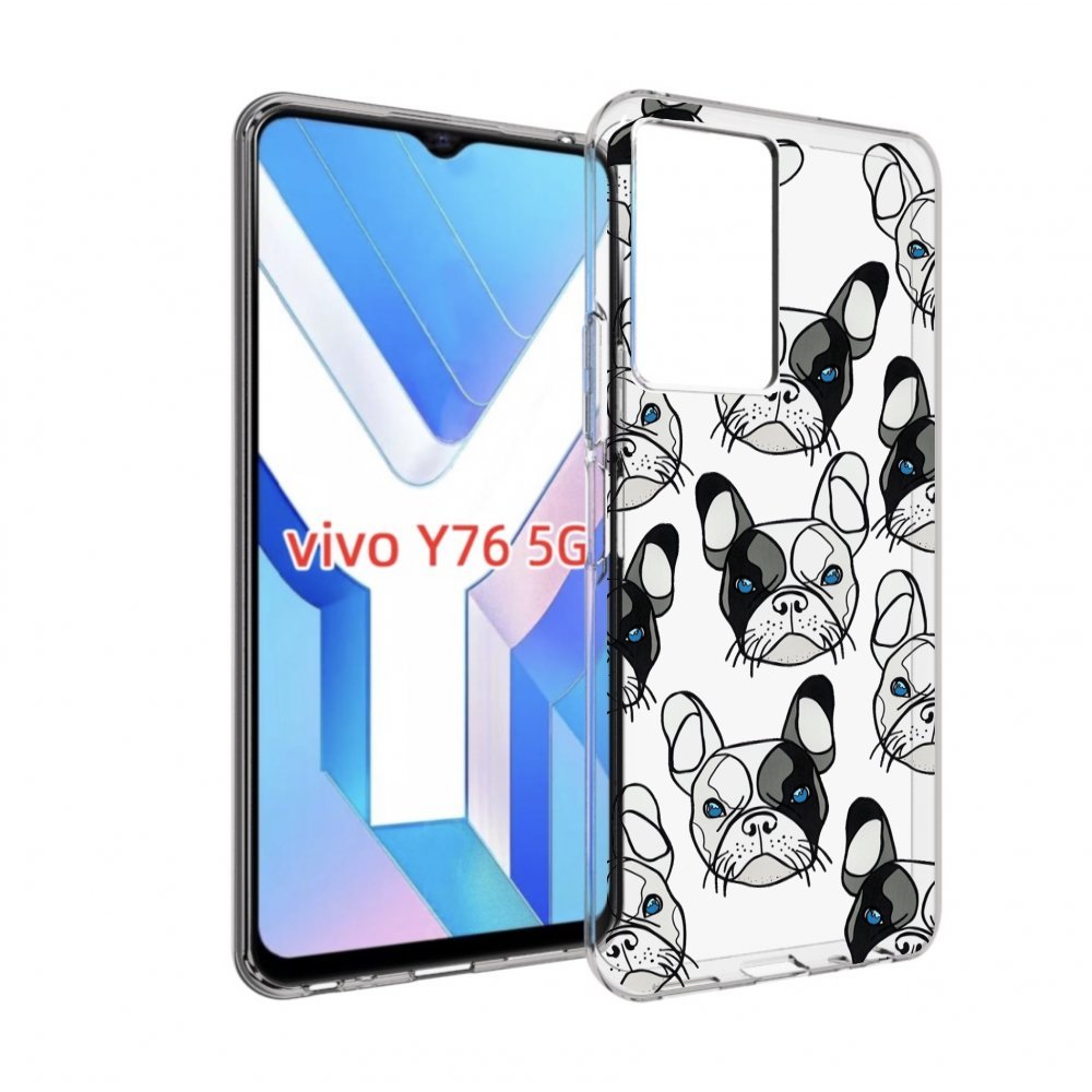 

Чехол MyPads мини-собачки-черно-белый для Vivo Y76 5G, Прозрачный, Tocco