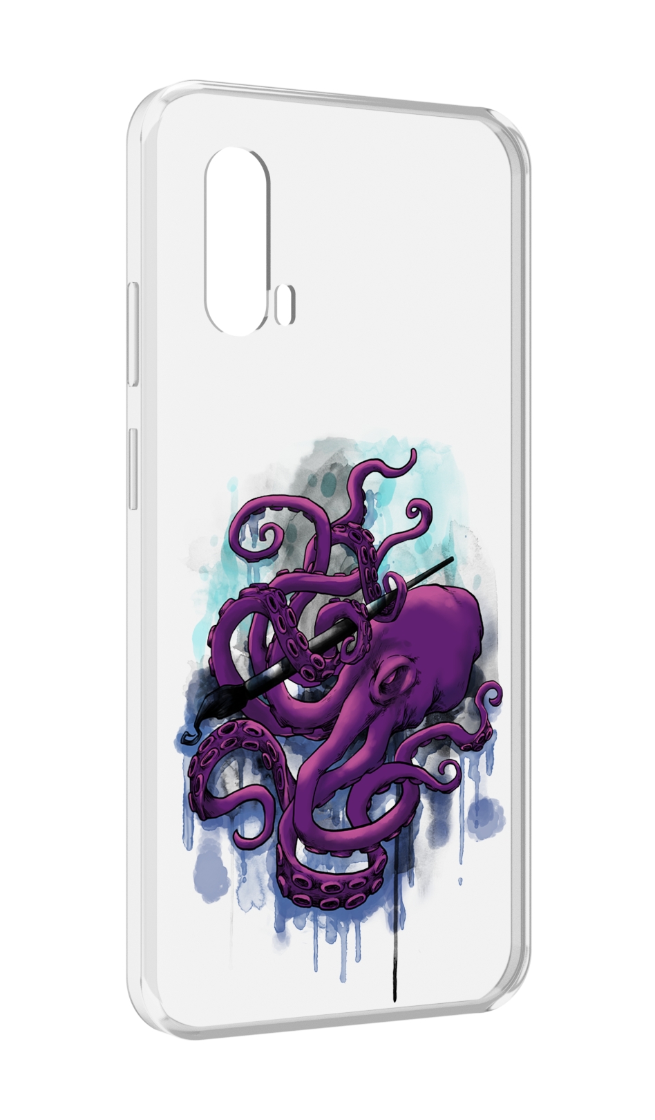 

Чехол MyPads фиолетовый осьминог для Blackview BV7100, Прозрачный, Tocco