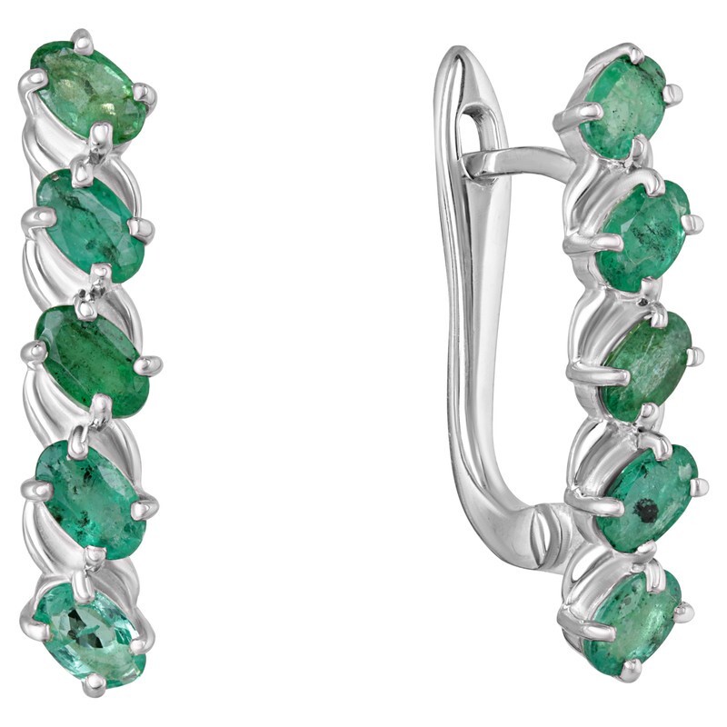 

Серьги из серебра с изумрудомом LAZURIT-ONLINE 7983AG, 7983AG