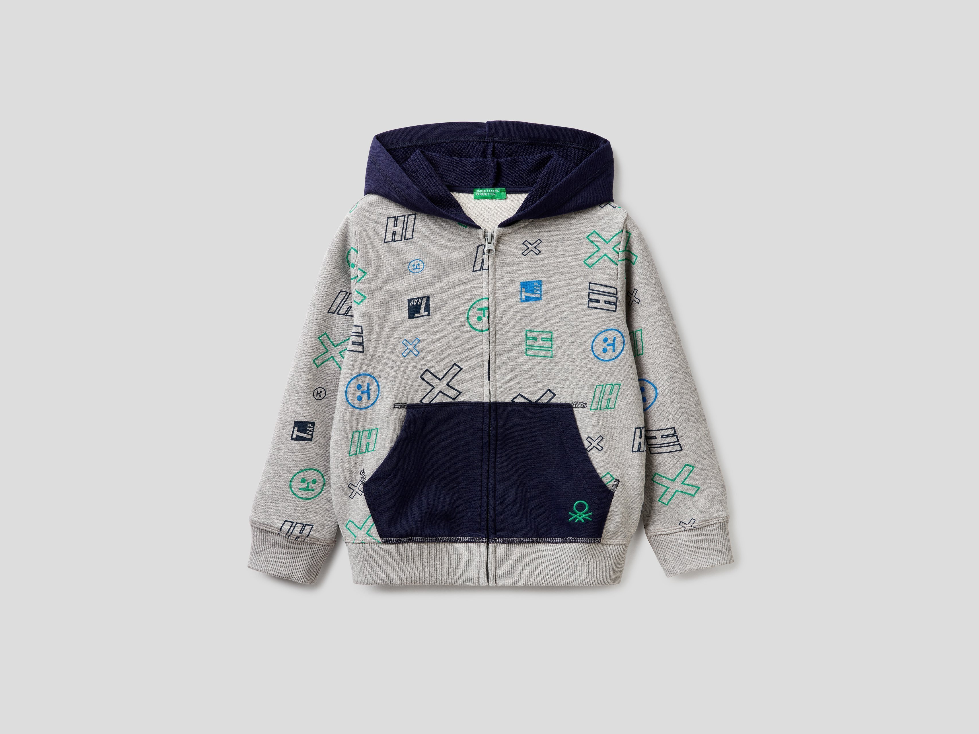 фото Толстовка для мальчиков benetton цв. разноцветный р.140 united colors of benetton