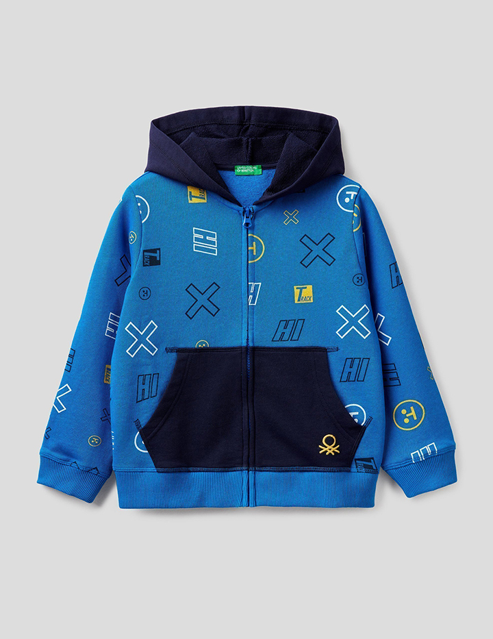 

Толстовка для мальчиков Benetton цв. синий р.158, 21A_3VYYC5970