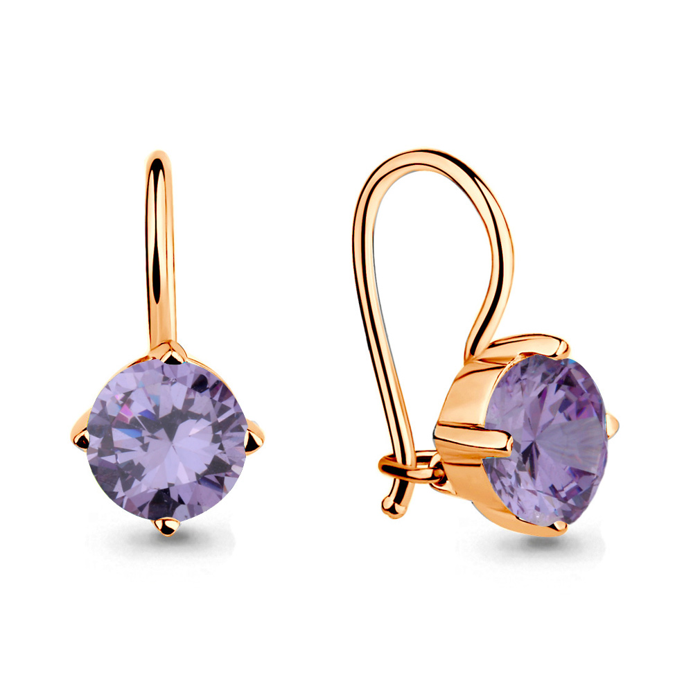 

Серьги из серебра с фианитом Aquamarine 46071С_925_з, 46071С_925_з