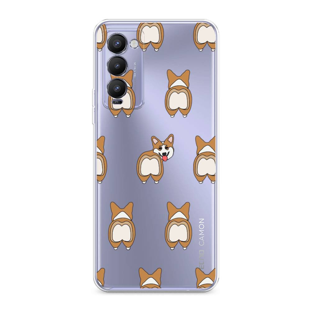 

Чехол Awog на Tecno Camon 18/18T "Милый корги фон", Разноцветный, 300950-2