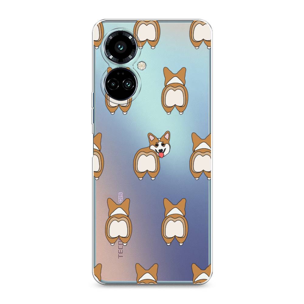 

Силиконовый чехол "Милый корги фон" на Tecno Camon 19 Pro, Милый корги фон