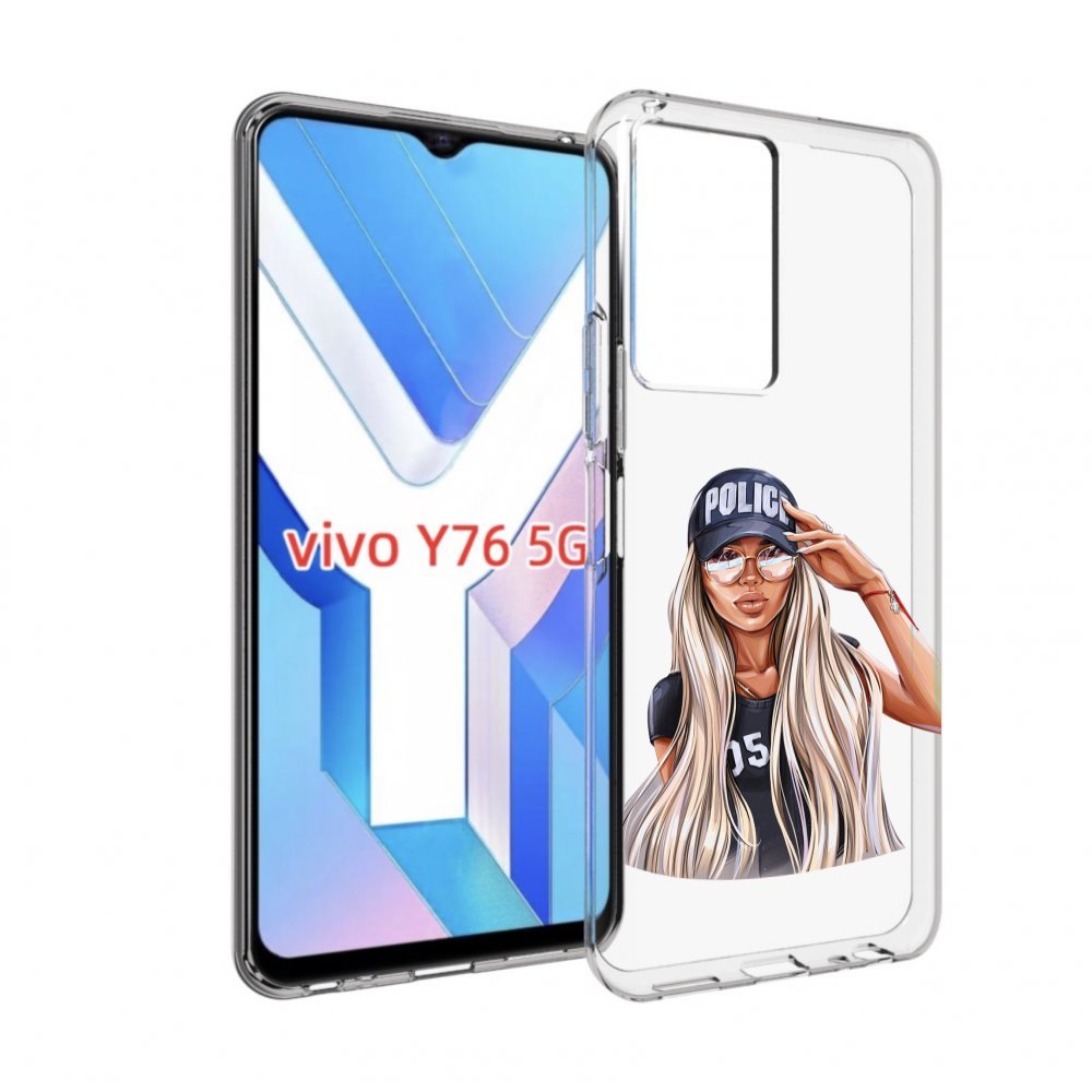 

Чехол MyPads модная-девушка-арт женский для Vivo Y76 5G, Прозрачный, Tocco