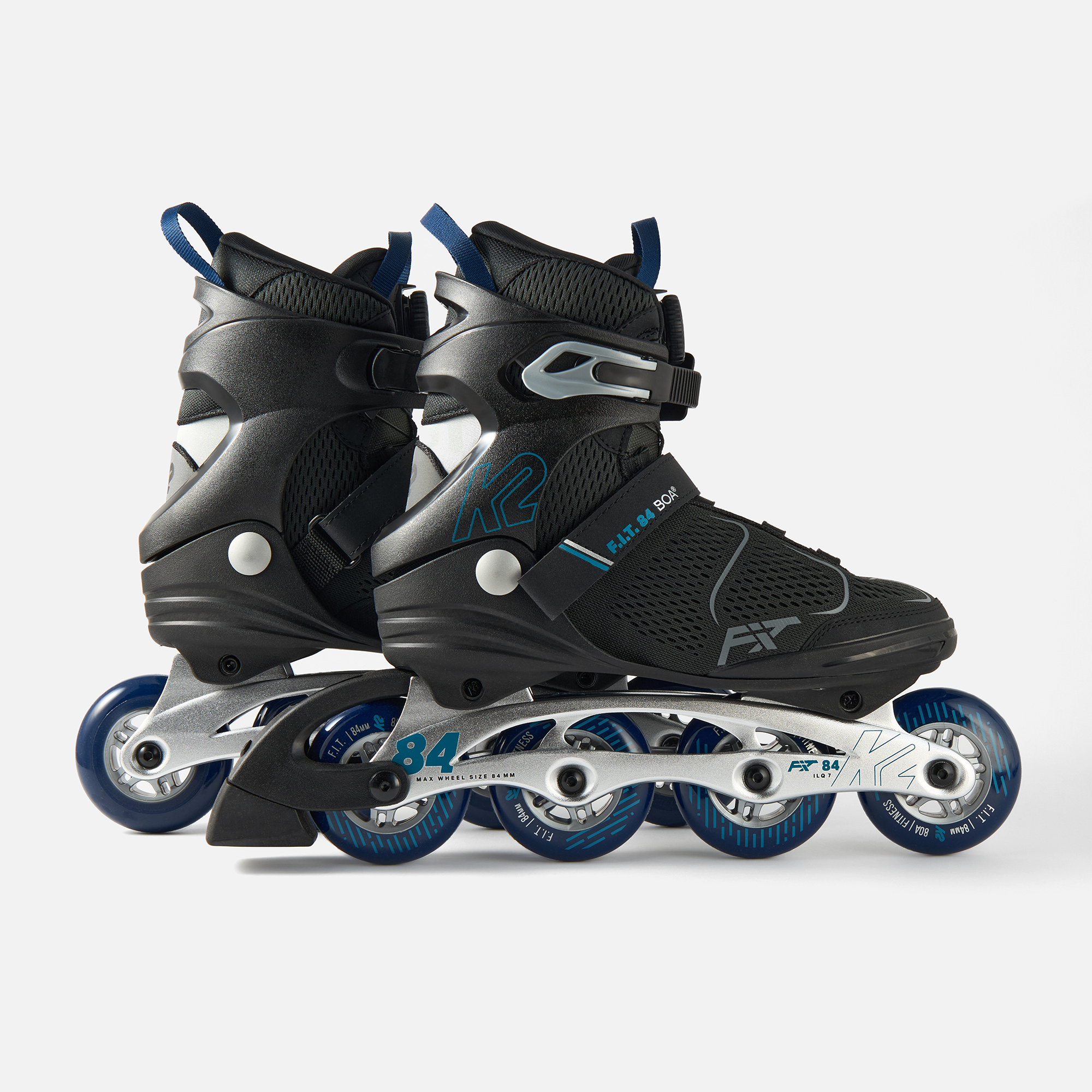 

Коньки роликовые K2 Skates F.I.T. 84 BOA 30G0615.1.1.075, мужские, серый, синий, 7.5, 30G0615.1