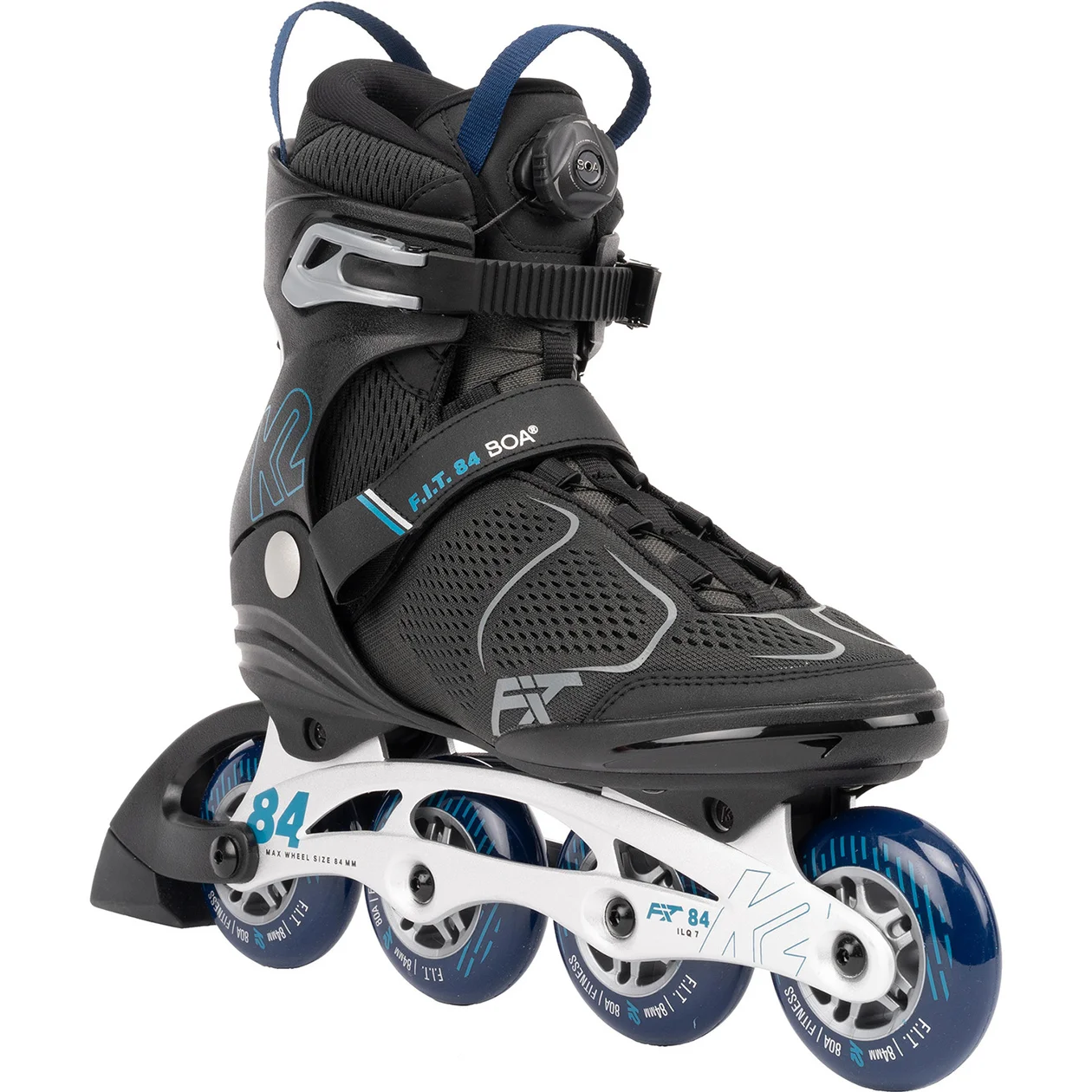 

Коньки роликовые K2 Skates F.I.T. 84 BOA 30G0615.1.1.080, мужские, серый, синий, 8, 30G0615.1