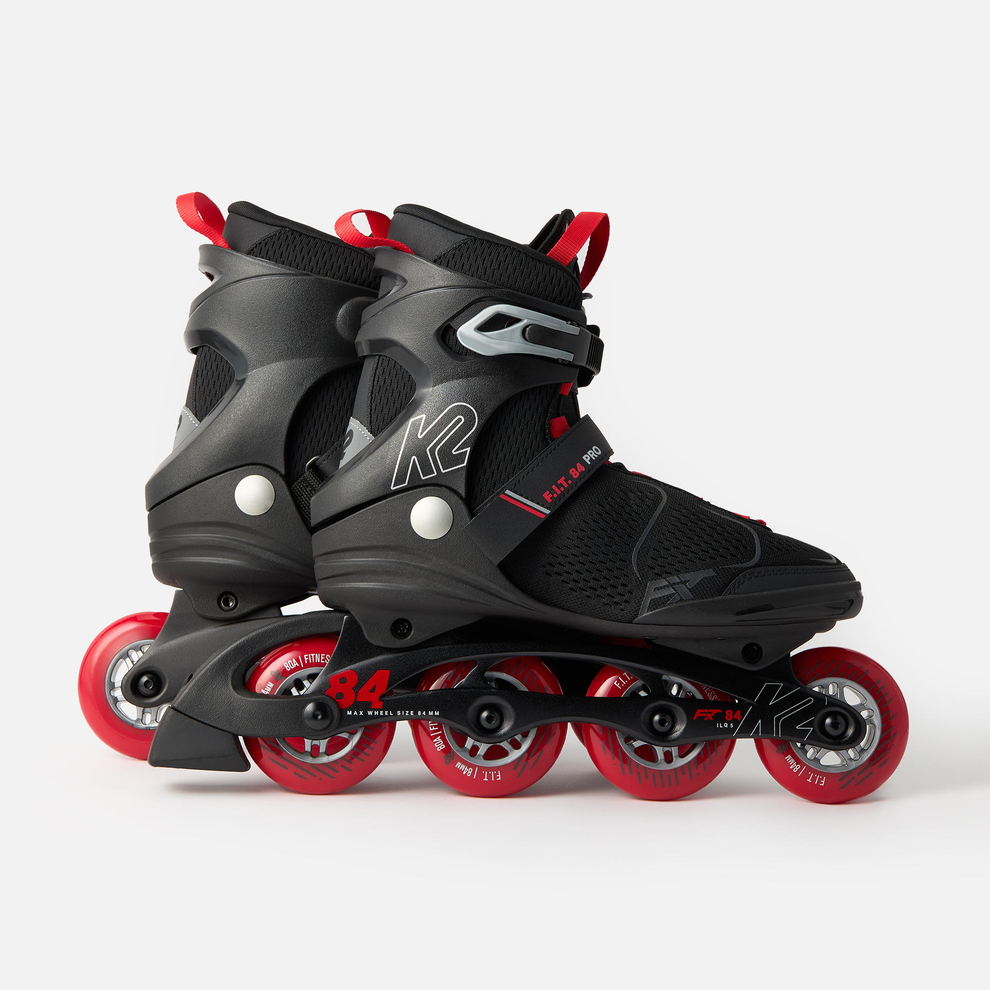 

Коньки роликовые K2 Skates F.I.T. 84 PRO 30G0515.1.1.080, мужские, чёрный, красный, 8, 30G0515.1.1.100