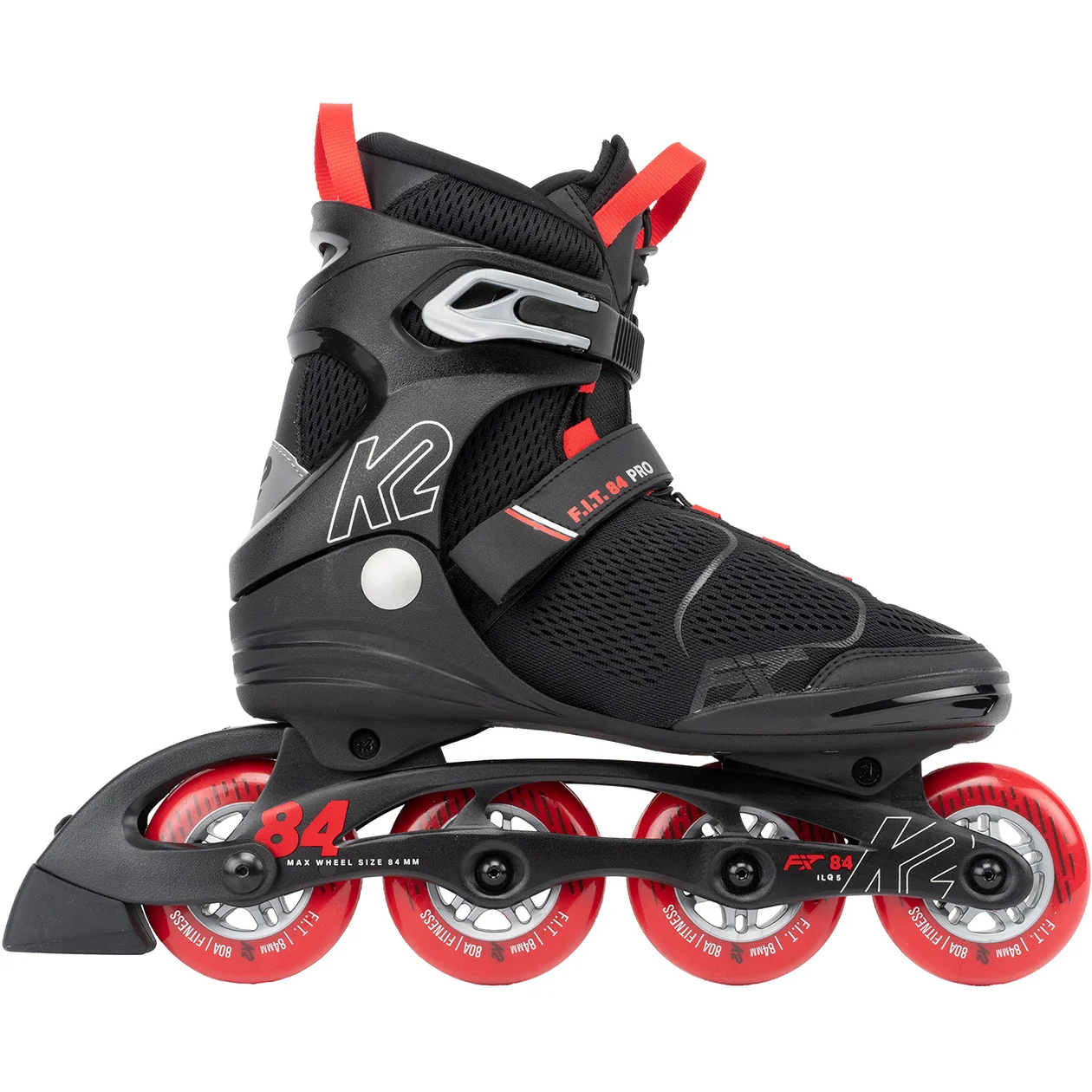 Коньки роликовые K2 Skates F.I.T. 84 PRO 30G0515.1.1.085, мужские, чёрный, красный, 8.5