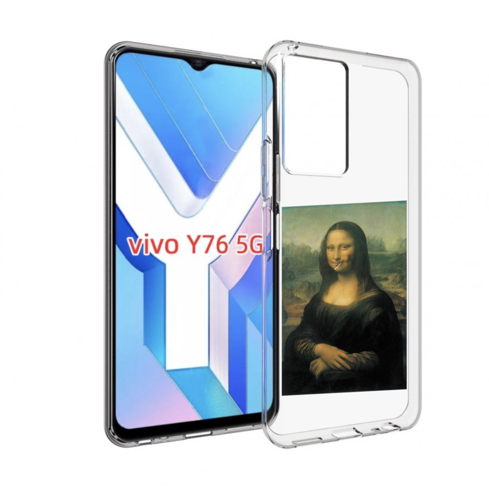 

Чехол MyPads монализа-с-чупачупсом для Vivo Y76 5G, Прозрачный, Tocco