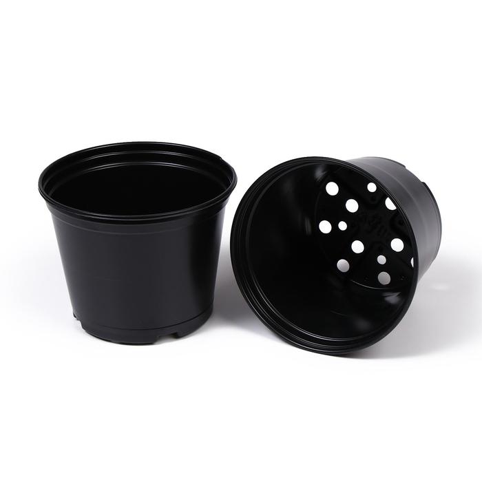 

Горшок для рассады, 750 мл, 12 × 12 × 10 см, чёрный, Greengo
