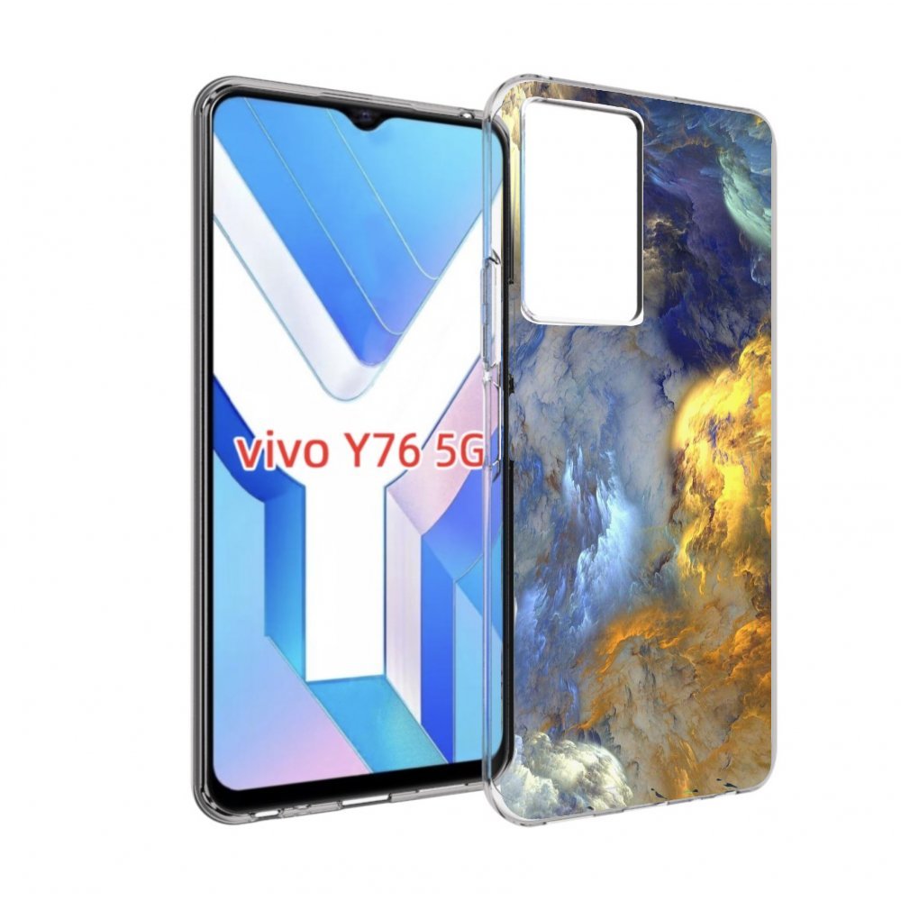 

Чехол MyPads мраморное небо для Vivo Y76 5G, Прозрачный, Tocco