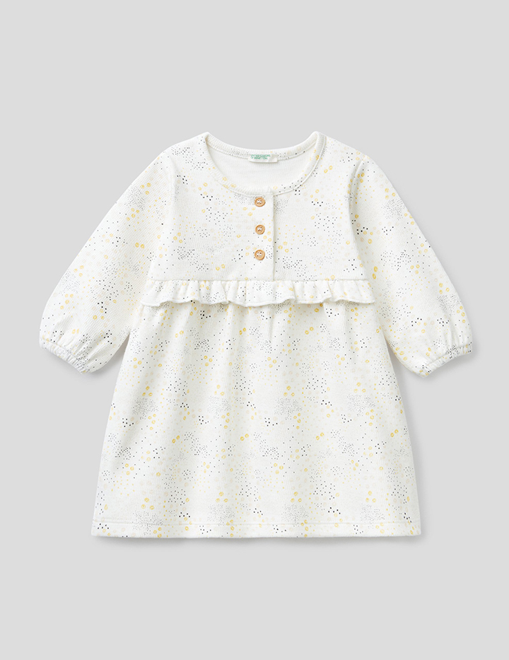 

Платье для девочек Benetton цв. белый р.62, 21A_3W1QMV077