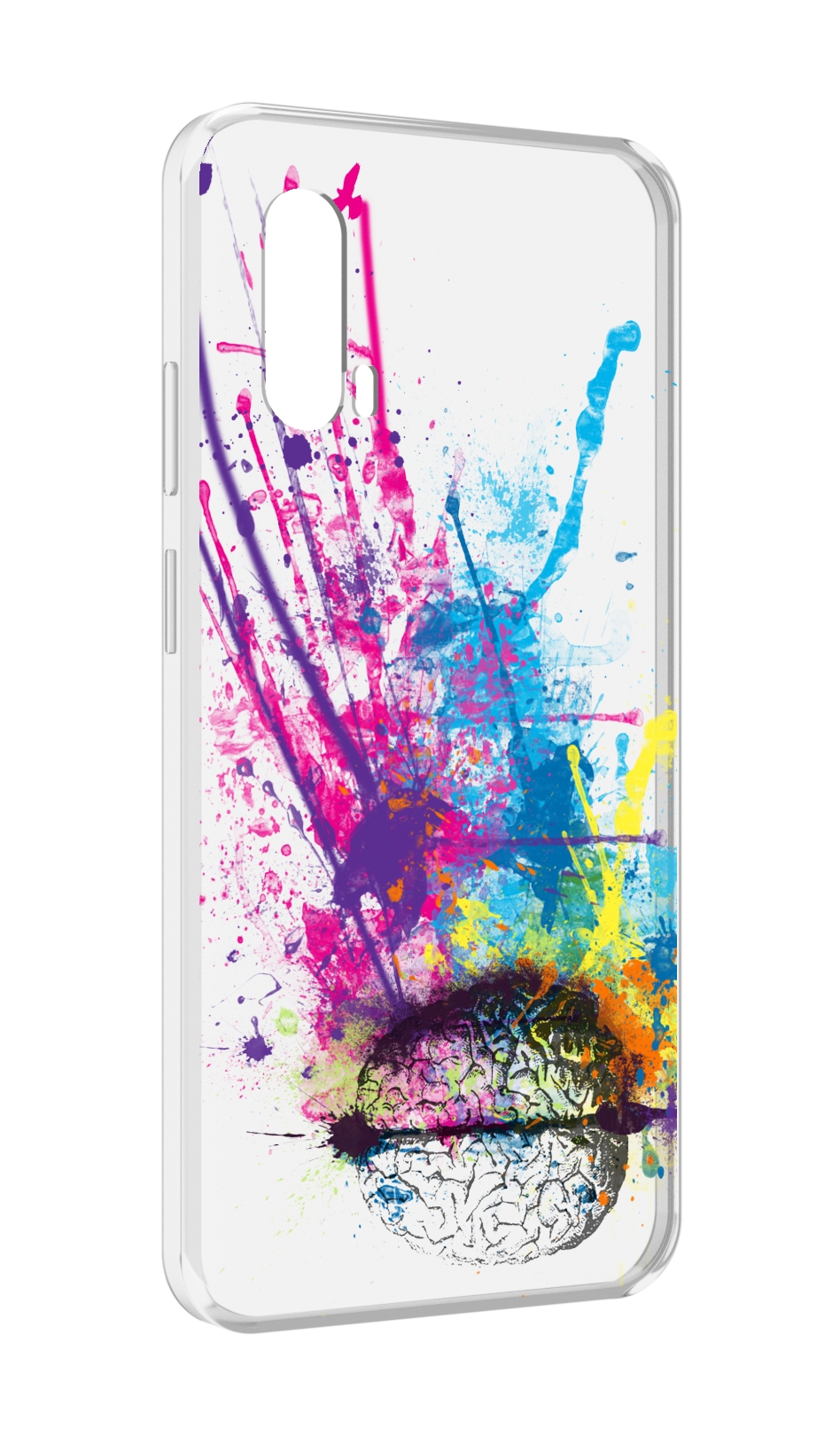 

Чехол MyPads яркий красочный мозг для Blackview BV7100, Прозрачный, Tocco