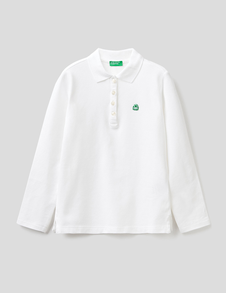 

Поло для девочек Benetton цв. белый р.158, 21A_3WG9C3163