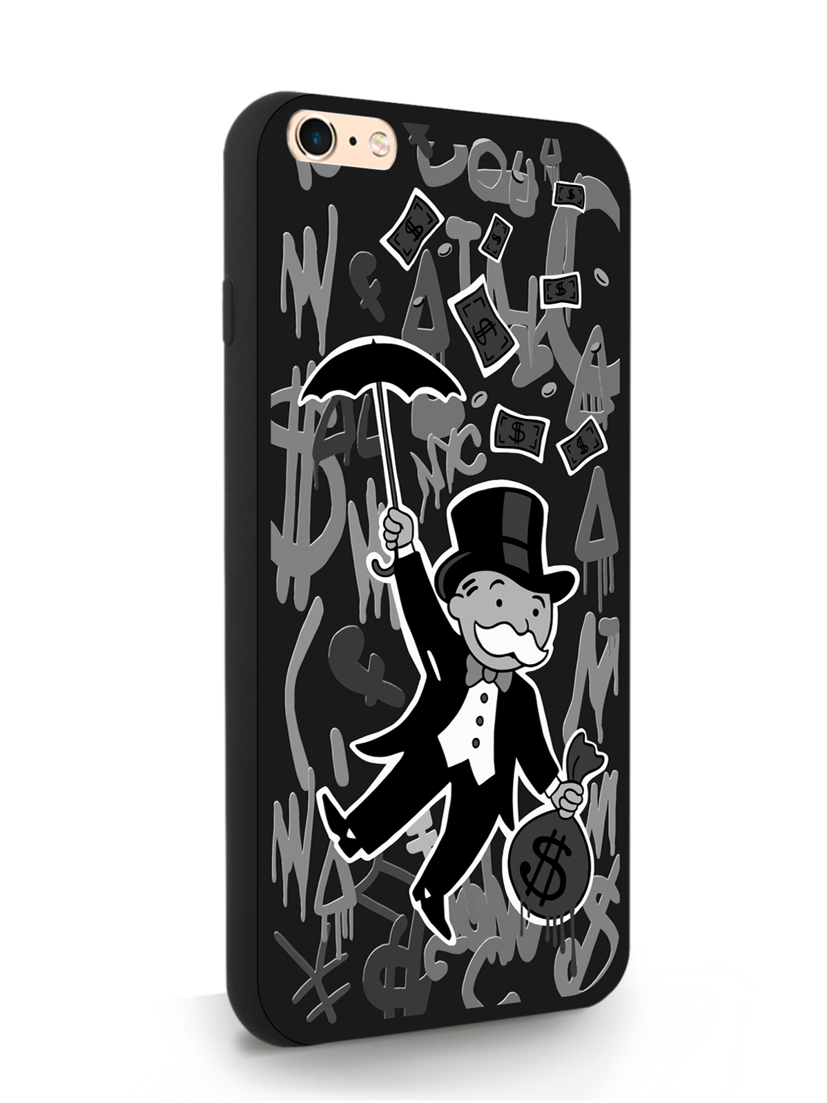 

Чехол MustHaveCase для iPhone 6/6s Plus Monopoly Black Edition, черный, Серый;черный