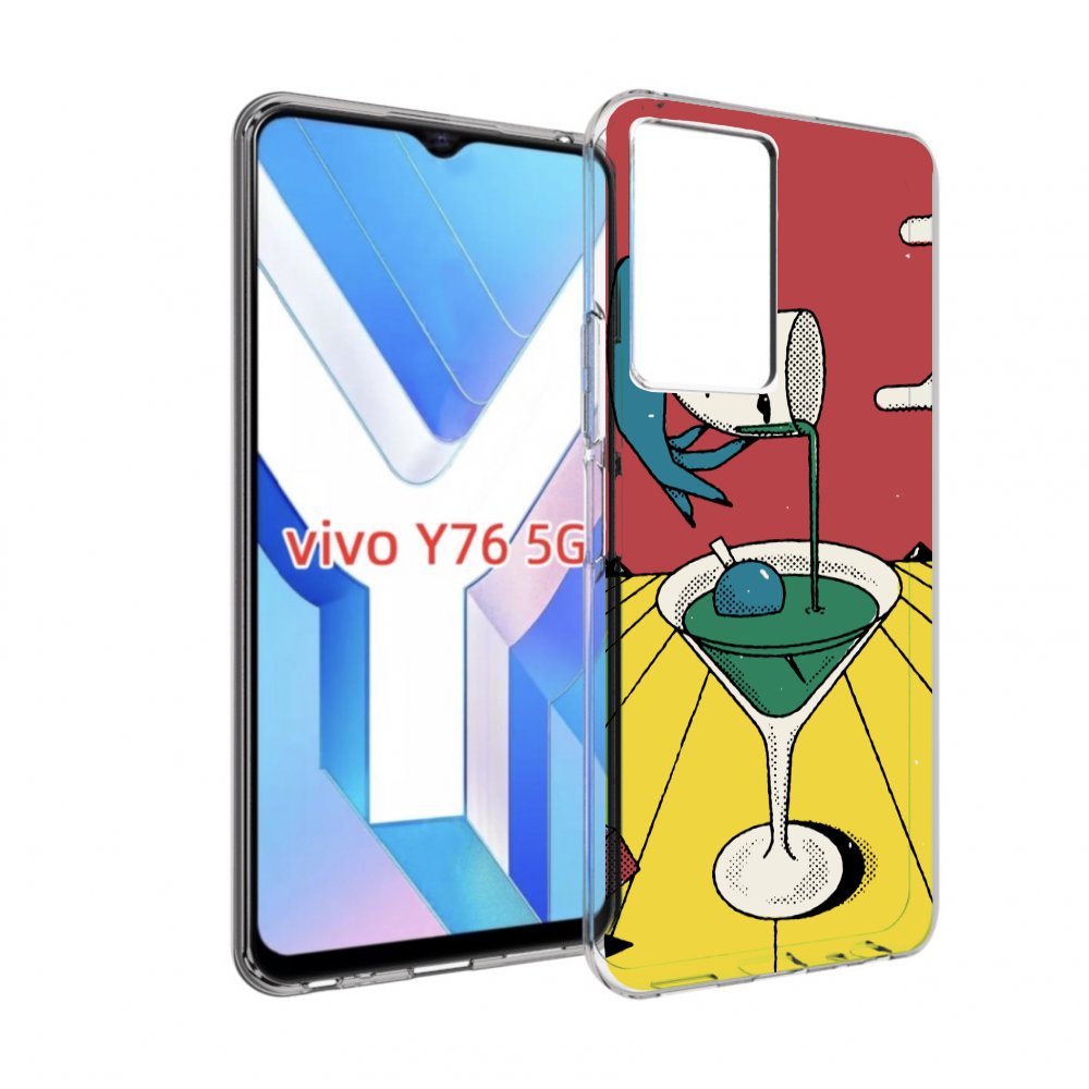 

Чехол MyPads необычный напиток для Vivo Y76 5G, Прозрачный, Tocco