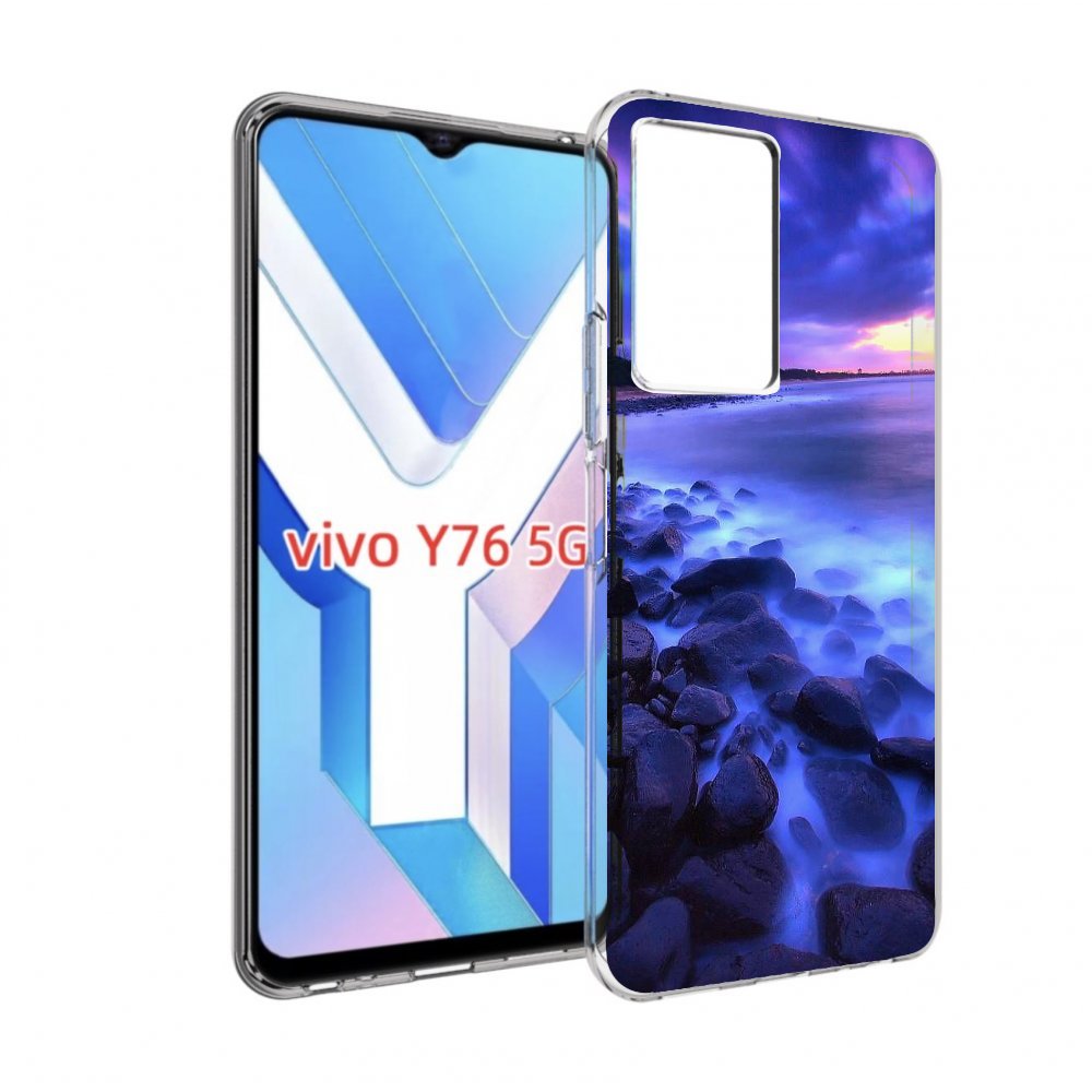 

Чехол MyPads неоновый берег для Vivo Y76 5G, Прозрачный, Tocco