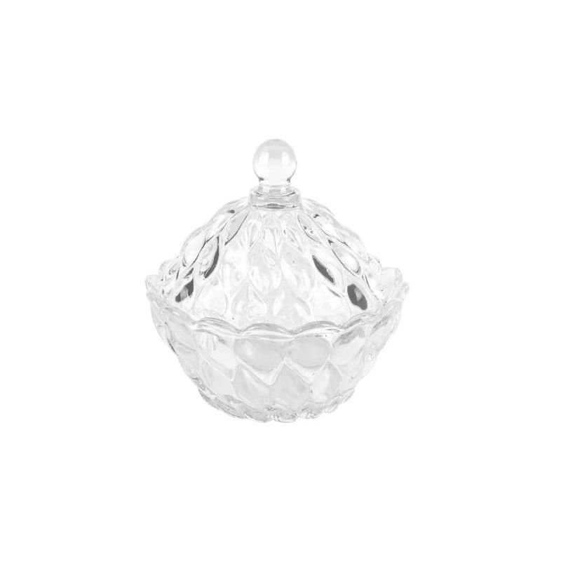 

Сахарница Hitt Crystal с крышкой стеклянная, Прозрачный