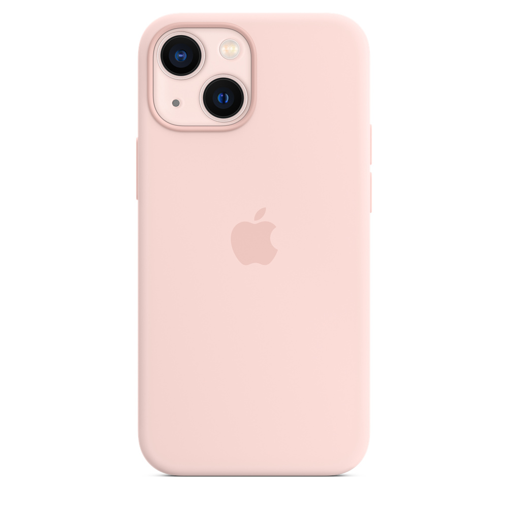 

Чехол Apple iPhone 13 mini MagSafe Silicone Case (закрытый низ) (клевер), Розовый
