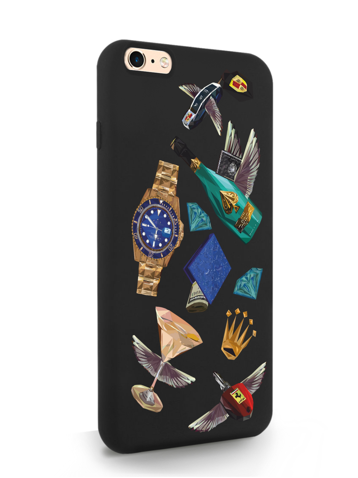 

Чехол MustHaveCase для iPhone 6/6s Plus Luxury lifestyle, черный, Разноцветный