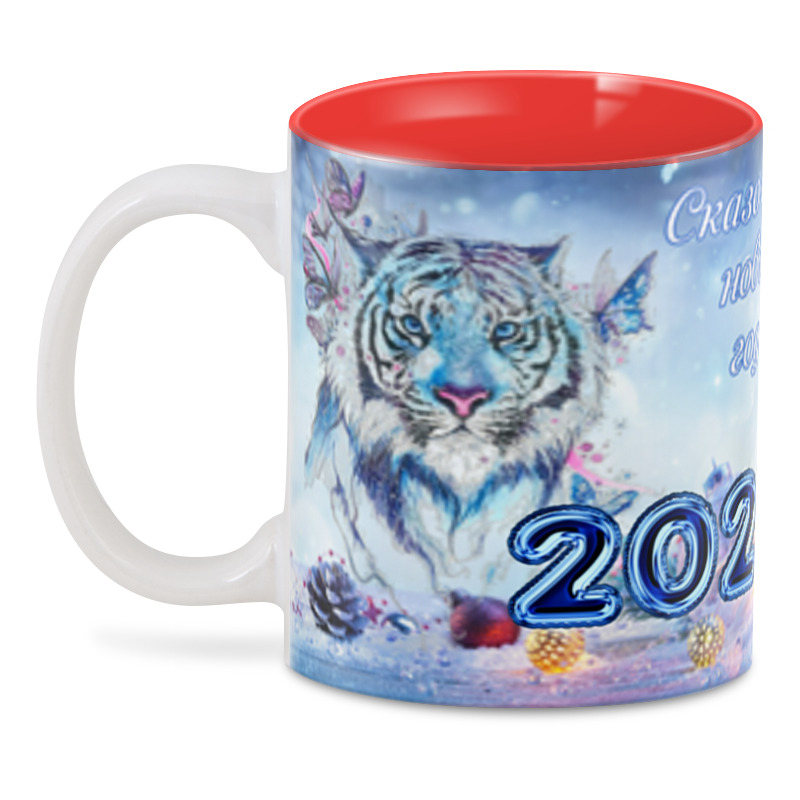 

3D кружка Printio Новогодняя .год тигра. 330 мл, Новогодняя .год тигра.