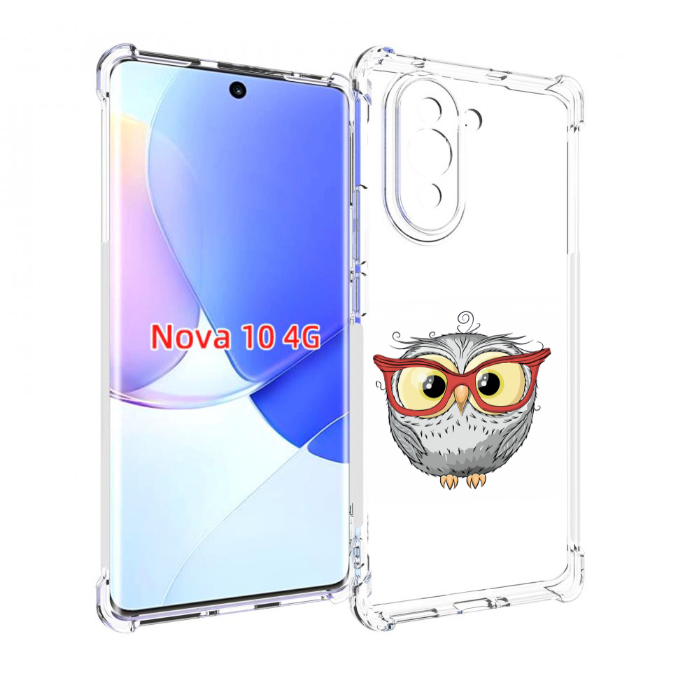 

Чехол MyPads сова-в-красных-очках для Huawei Nova 10, Прозрачный, Tocco