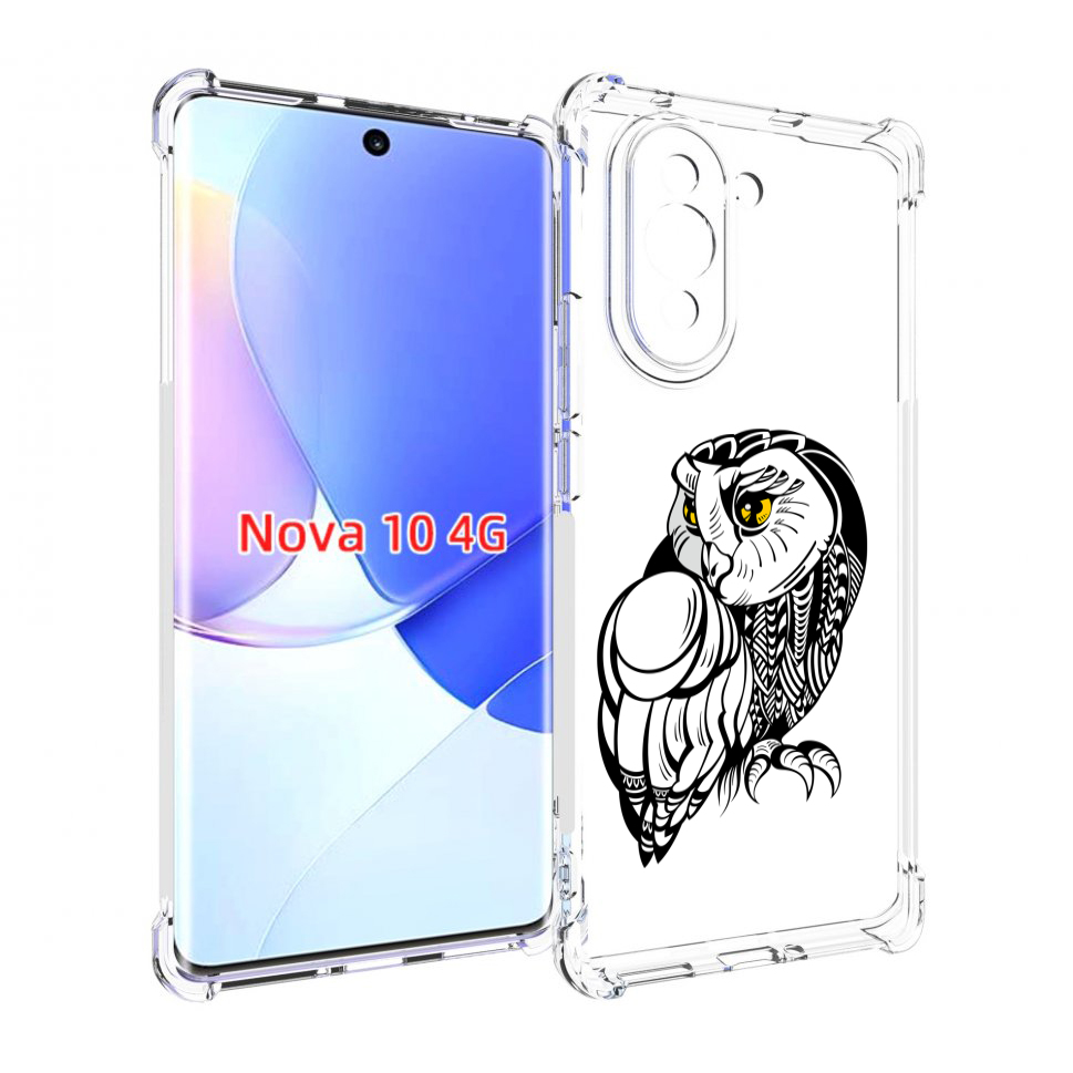 

Чехол MyPads сова-красотка для Huawei Nova 10, Прозрачный, Tocco
