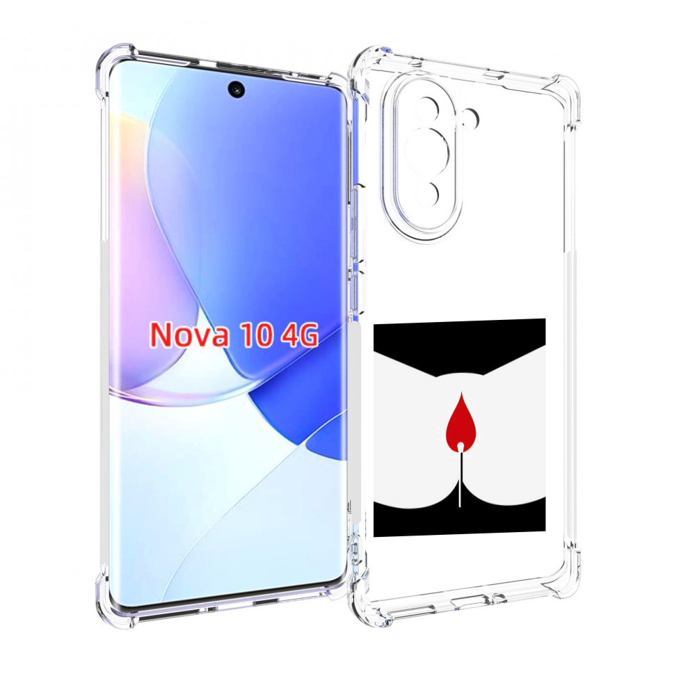 

Чехол MyPads спичка горит для Huawei Nova 10, Прозрачный, Tocco