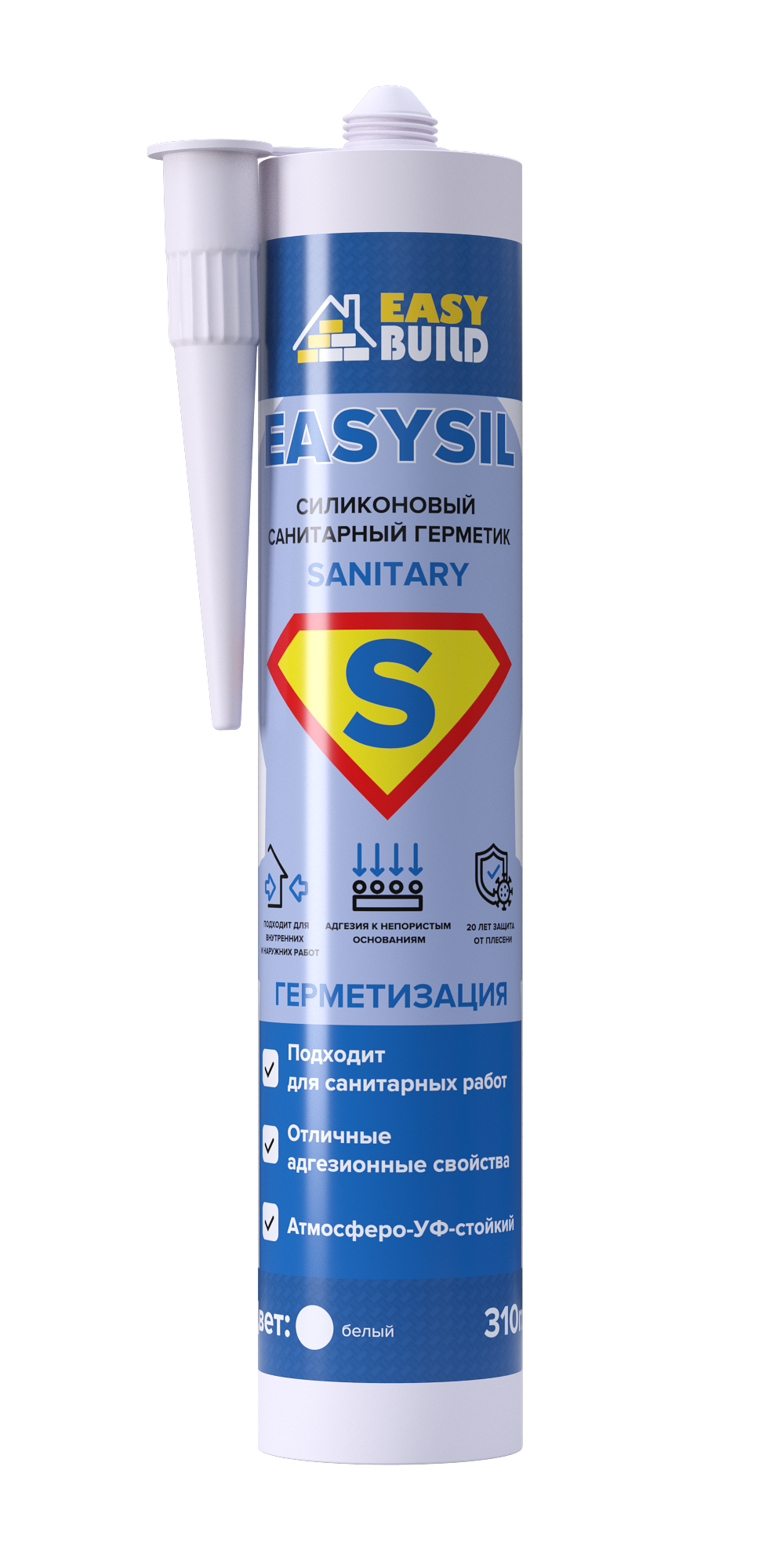 Герметик силиконовый Easysil Sanitary белый