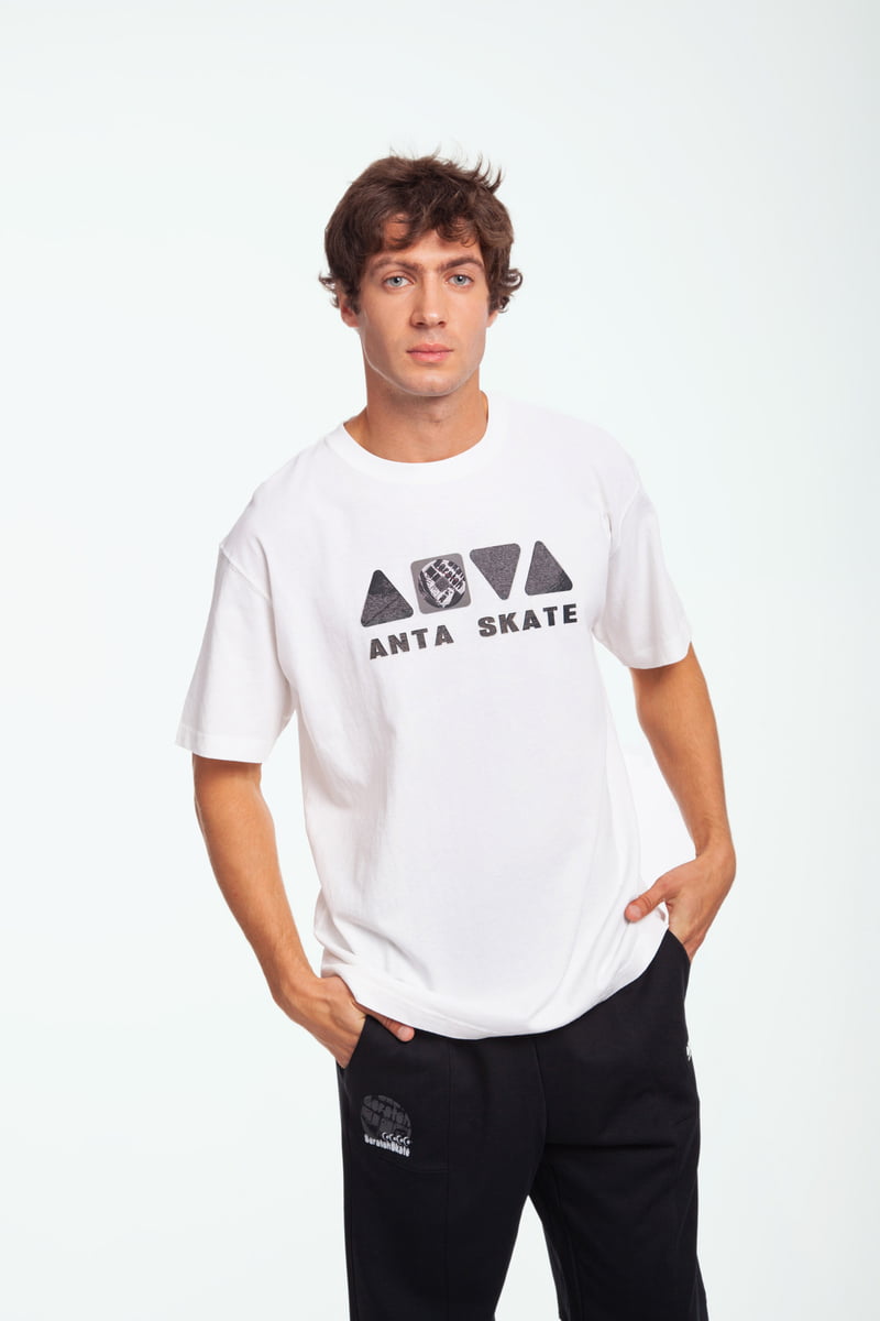 

Футболка мужская Anta SKATE 852338128 белая S, Белый, SKATE 852338128